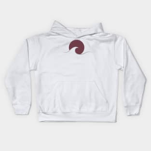 Minimal Surf Wave and Sun Kids Hoodie